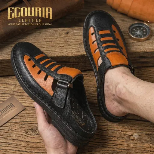 Ecouria Leather New Stylish Half Sacchi Shoes-TB