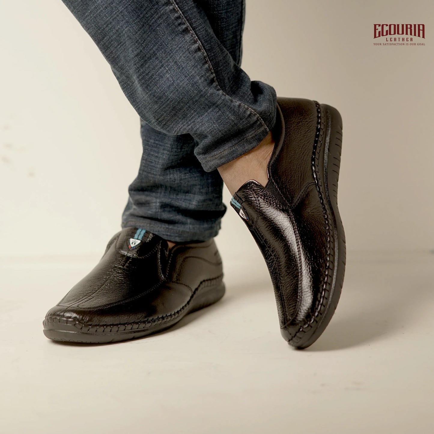 Ecouria Leather Sacchi Comfort Slip-On Shoes for Men