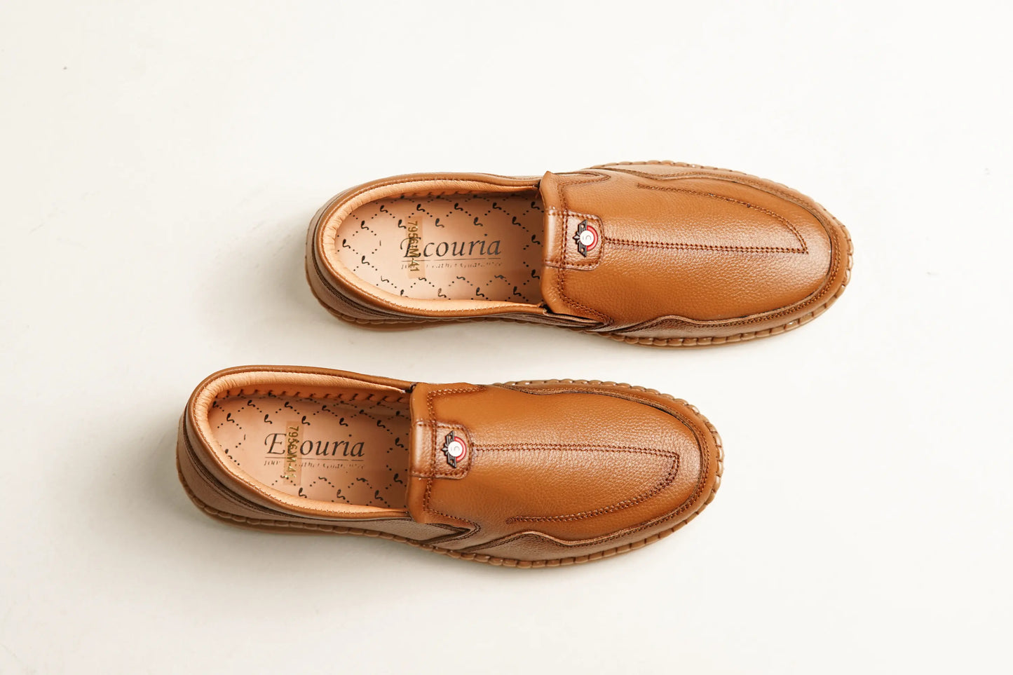 Ecouria Leather Sacchi Comfort Slip-On Shoes for Men