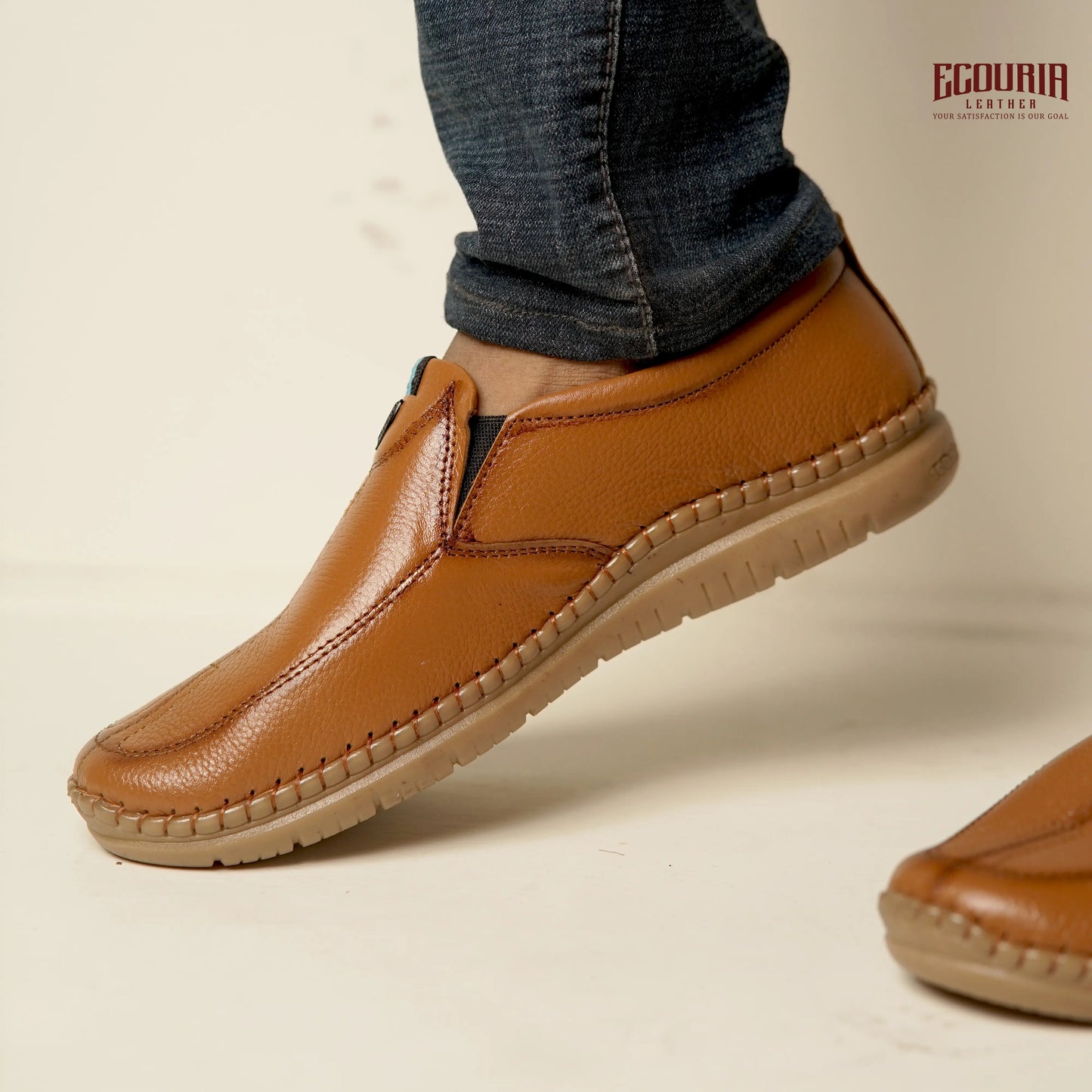 Ecouria Leather Sacchi Comfort Slip-On Shoes for Men
