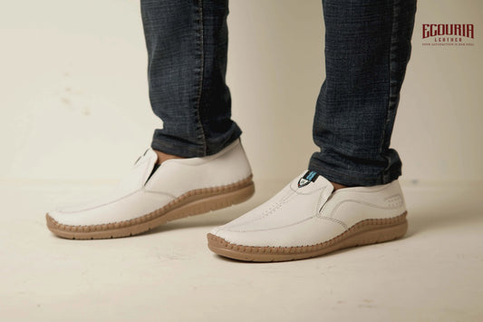 Ecouria Leather Sacchi Comfort Slip-On Shoes for Men-EKW