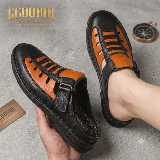 Ecouria Leather New Stylish Half Sacchi Shoes-TB