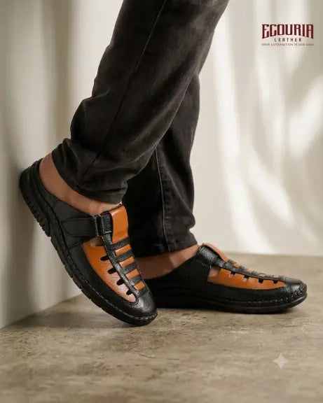 Ecouria Leather New Stylish Half Sacchi Shoes-TB