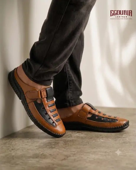 Ecouria Leather New Stylish Half Sacchi Shoes-TM