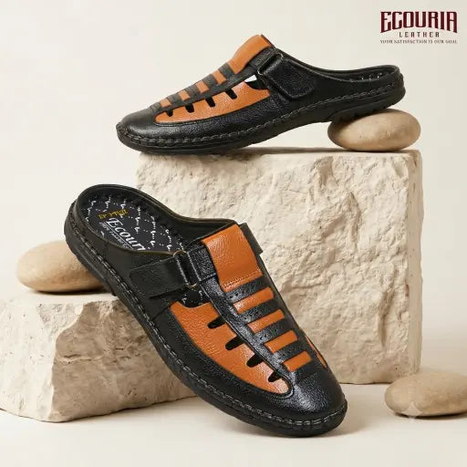 Ecouria Leather New Stylish Half Sacchi Shoes-TB