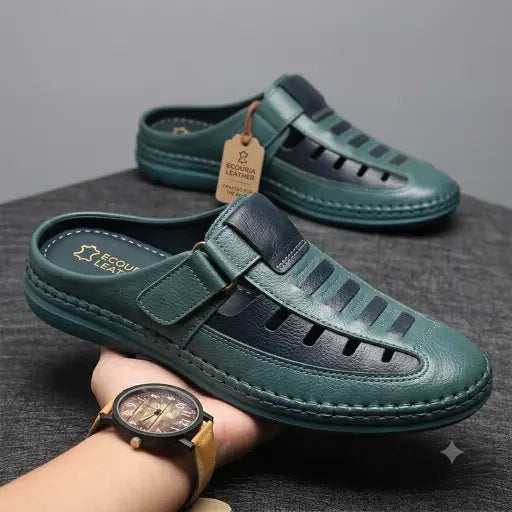 Ecouria Leather New Stylish Half Sacchi Shoes-TG
