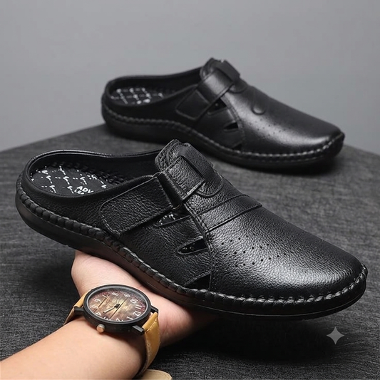 Ecouria Leather New King Style Half Sscchi Shoes-BLB
