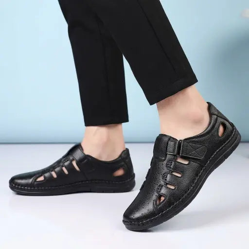 Ecouria Leather Summer Special Sacchi Shoes-SixB