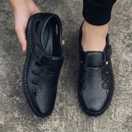 Ecouria Leather Summer Special Sacchi Shoes-SixB