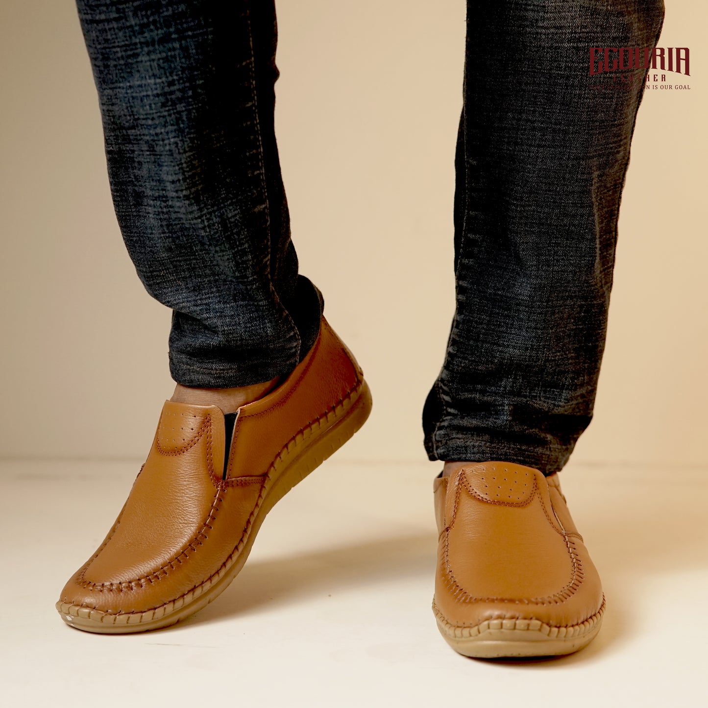 Ecouria Leather Sacchi Comfort Slip-On Shoes for Men