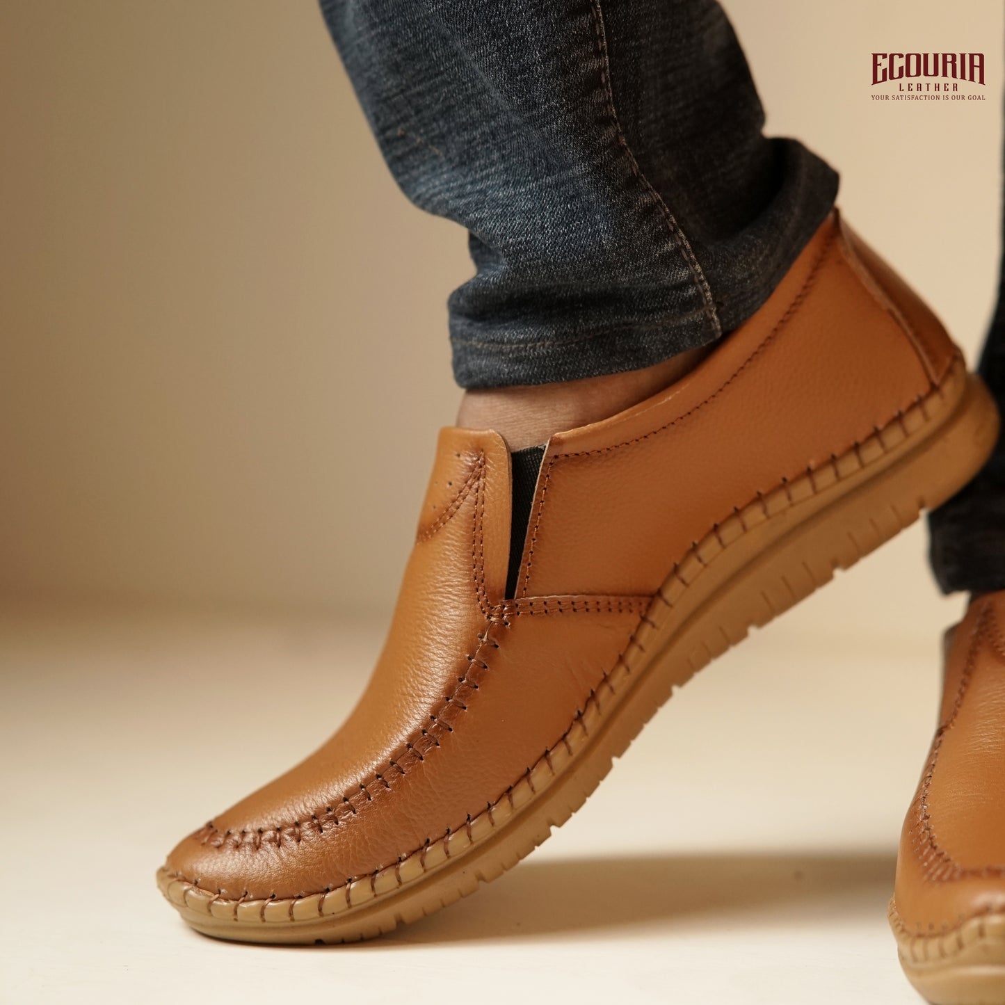 Ecouria Leather Sacchi Comfort Slip-On Shoes for Men