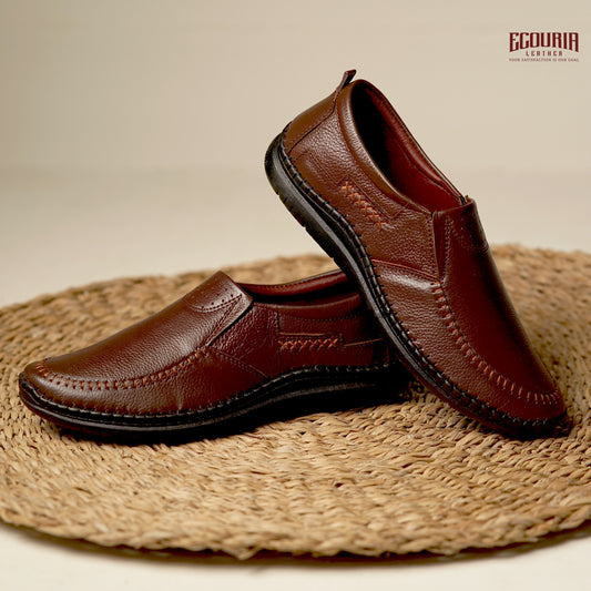 Ecouria Leather Sacchi Comfort Slip-On Shoes for Men