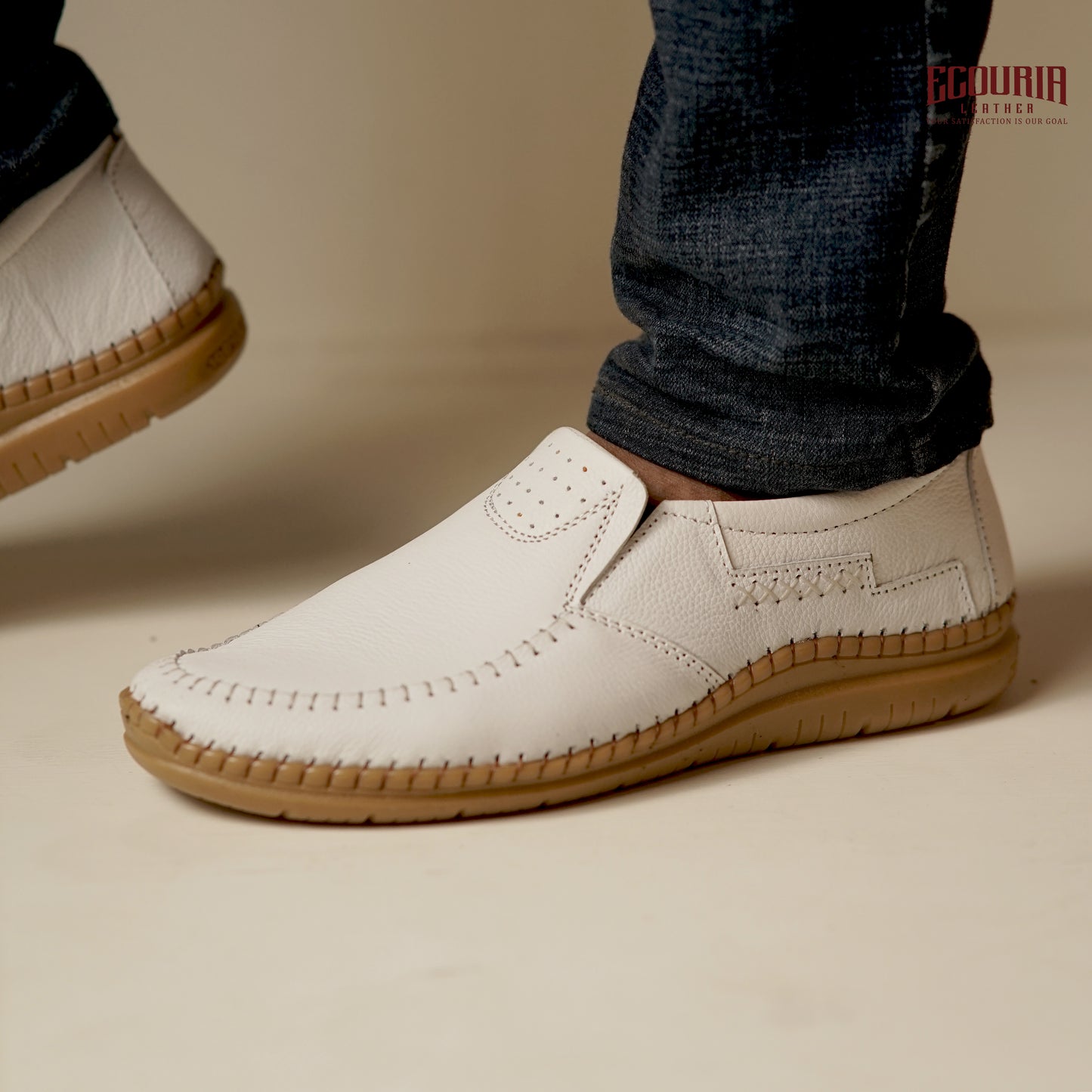 Ecouria Leather Sacchi Comfort Slip-On Shoes for Men