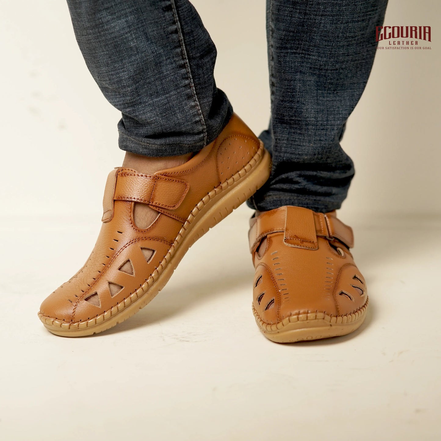 Ecouria Leather Sacchi Comfort Slip-On Shoes for Men