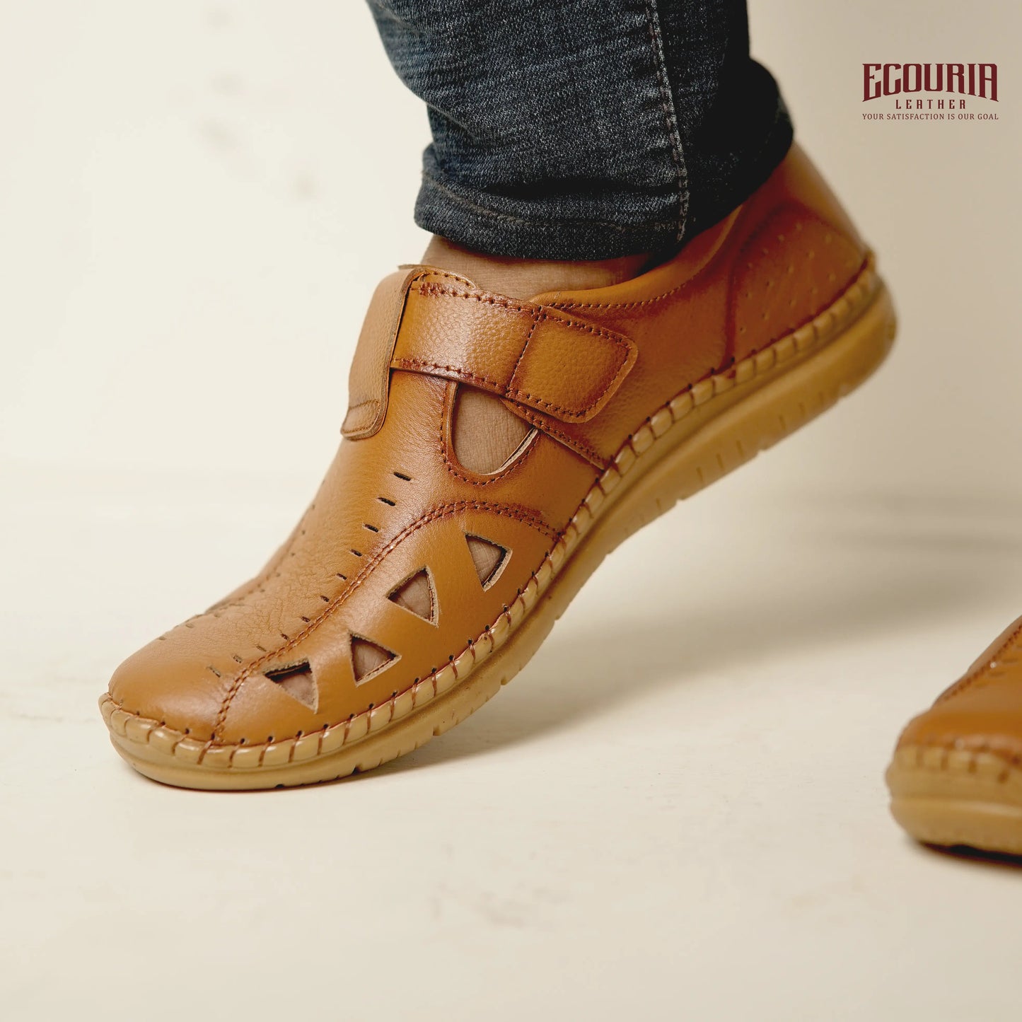 Ecouria Leather Sacchi Comfort Slip-On Shoes for Men