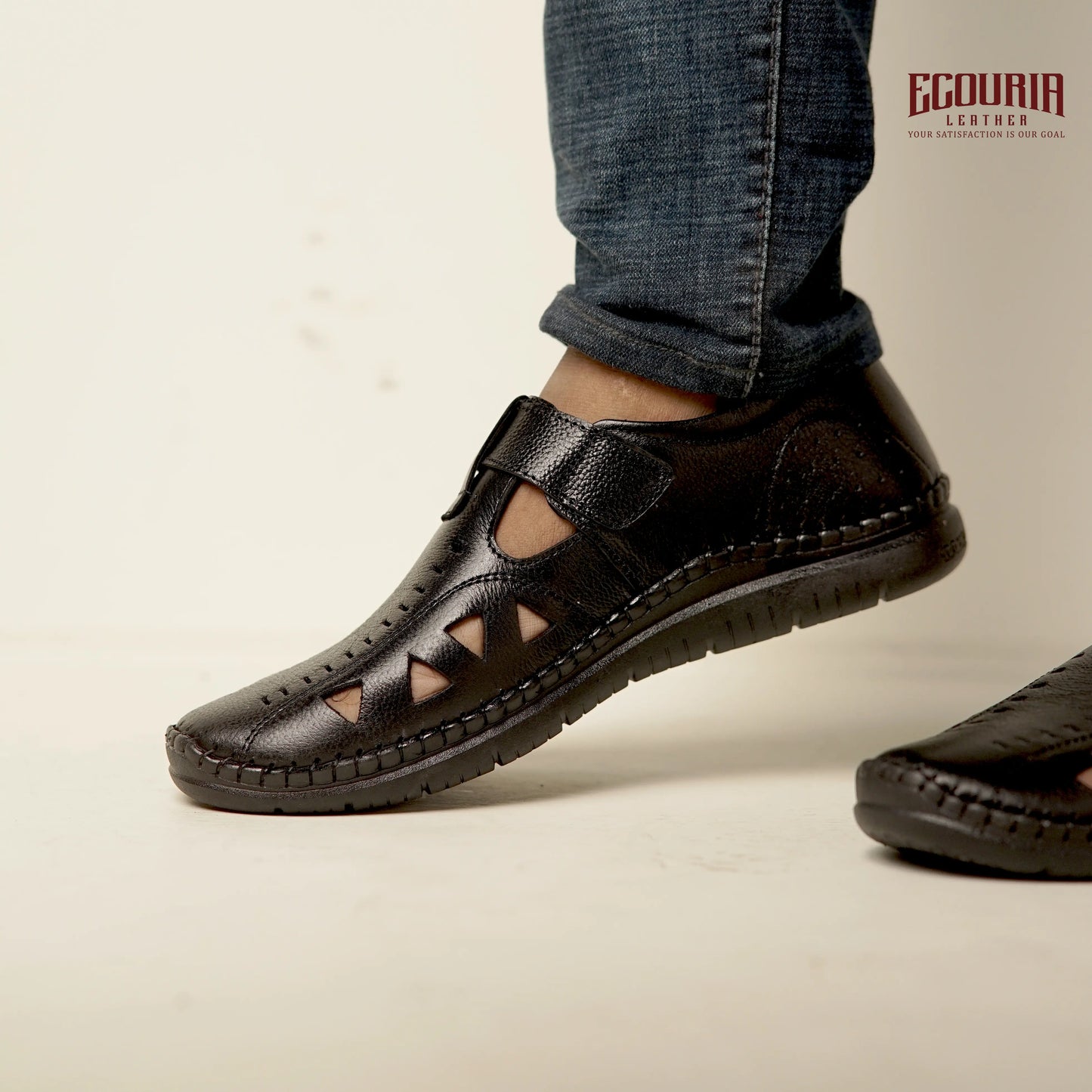 Ecouria Leather Sacchi Comfort Slip-On Shoes for Men