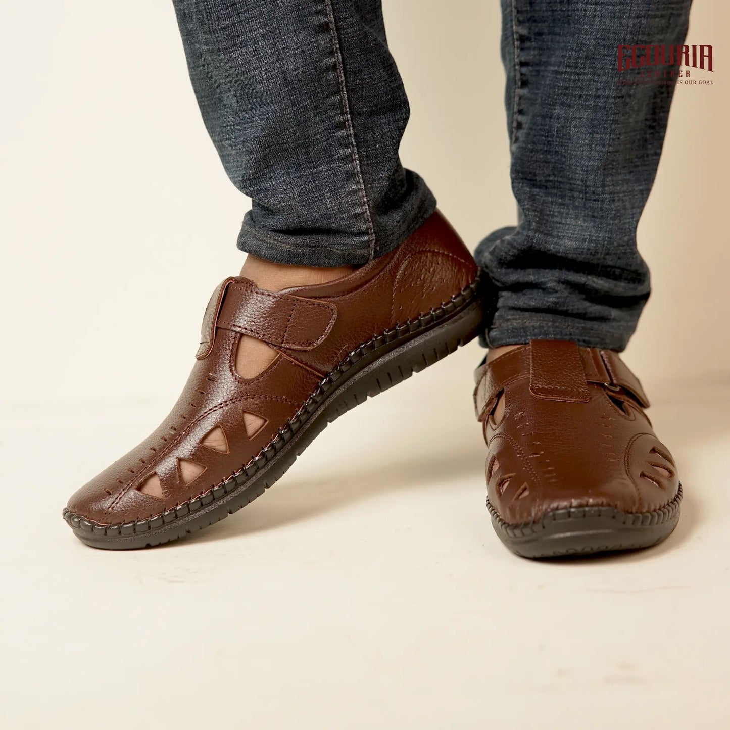 Ecouria Leather Sacchi Comfort Slip-On Shoes for Men