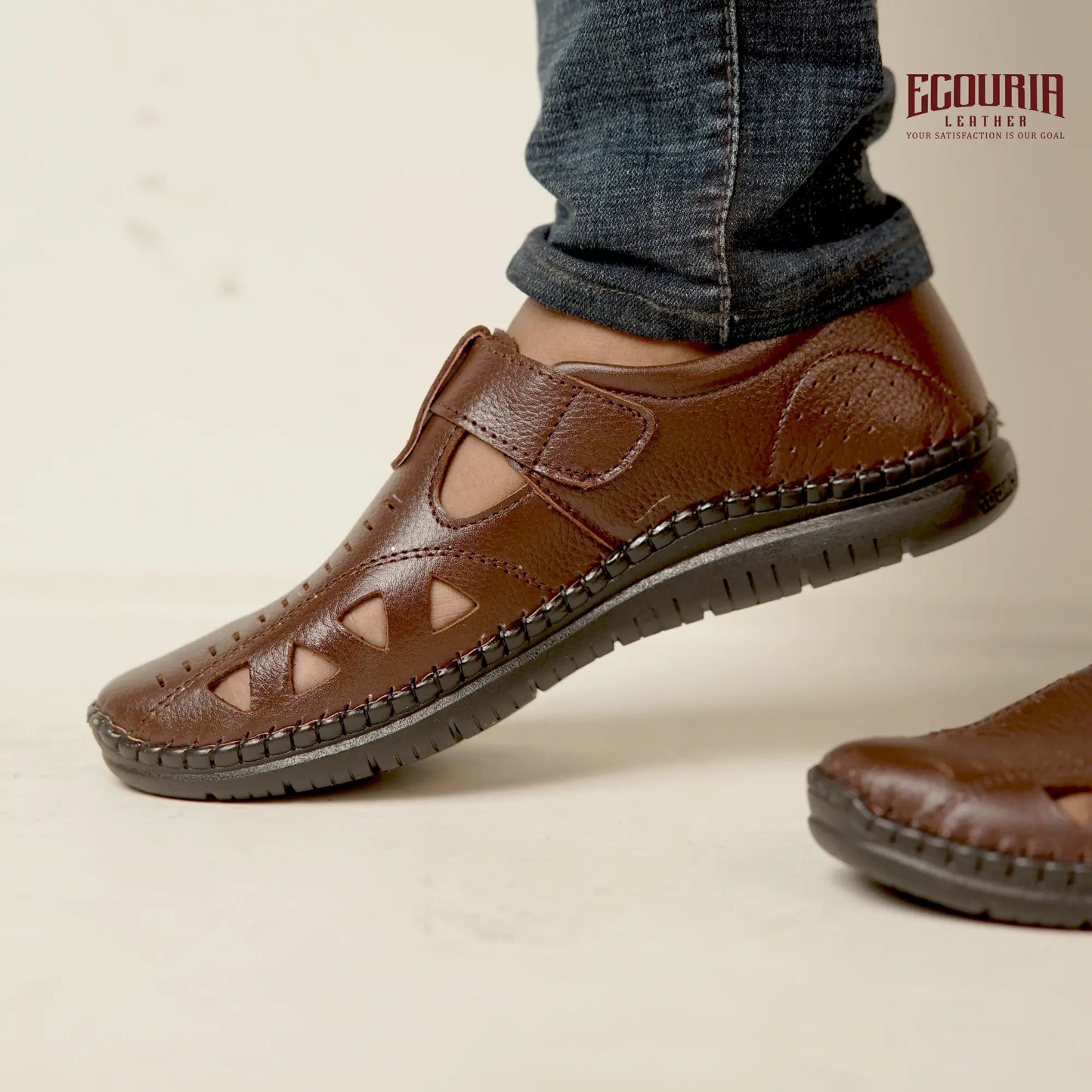 Ecouria Leather Sacchi Comfort Slip-On Shoes for Men