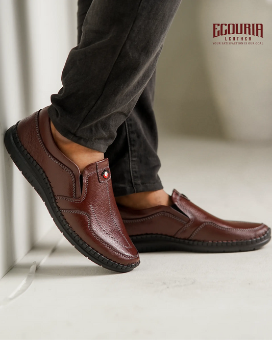 Ecouria Leather Sacchi Comfort Slip-On Shoes for Men