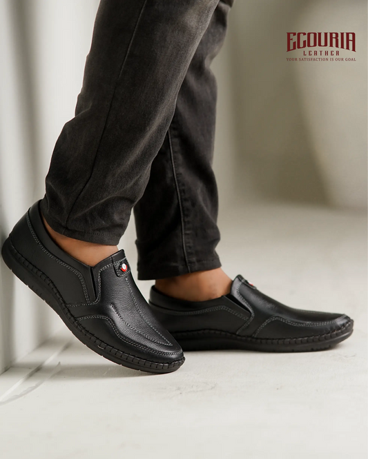 Ecouria Leather Sacchi Comfort Slip-On Shoes for Men