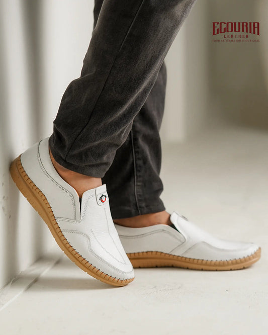 Ecouria Leather Sacchi Comfort Slip-On Shoes for Men