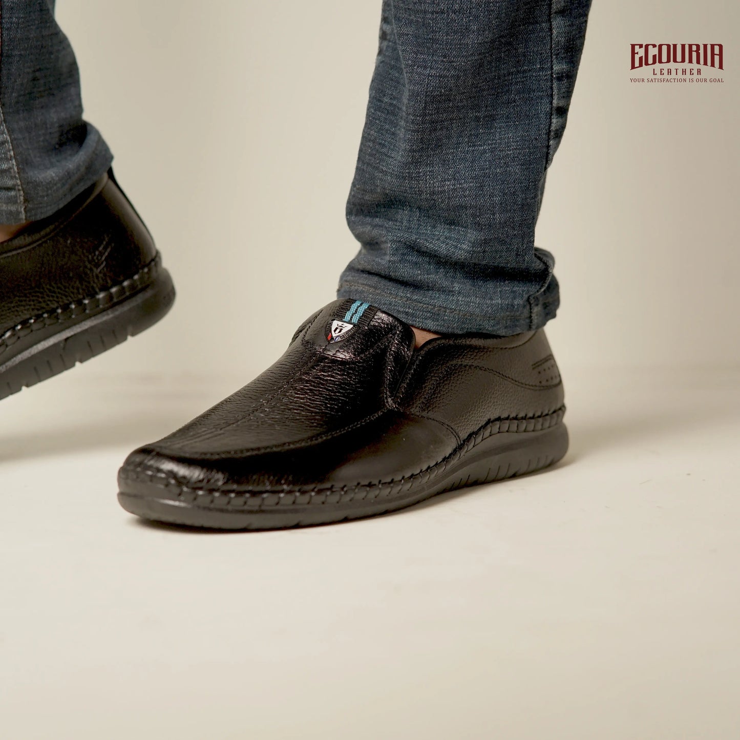 Ecouria Leather Sacchi Comfort Slip-On Shoes for Men