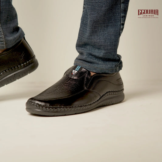 Ecouria Leather Sacchi Comfort Slip-On Shoes for Men-EKB