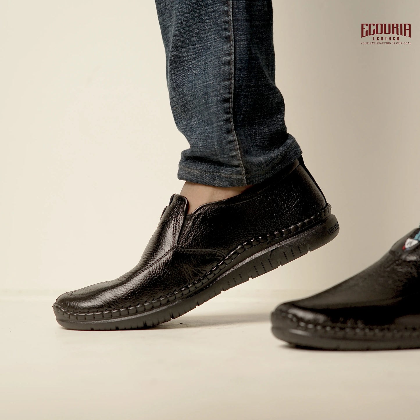 Ecouria Leather Sacchi Comfort Slip-On Shoes for Men
