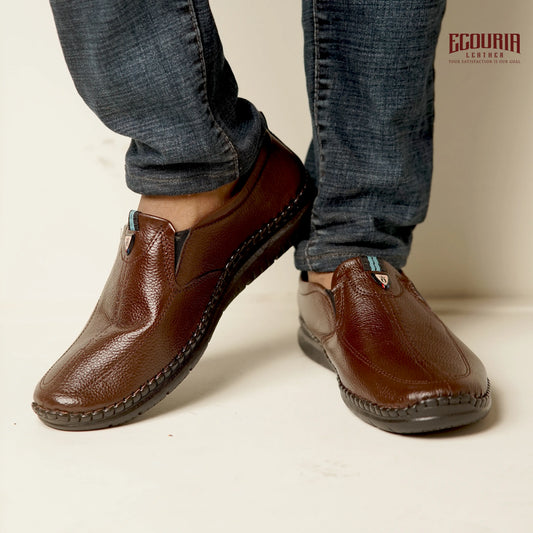 Ecouria Leather Sacchi Comfort Slip-On Shoes for Men