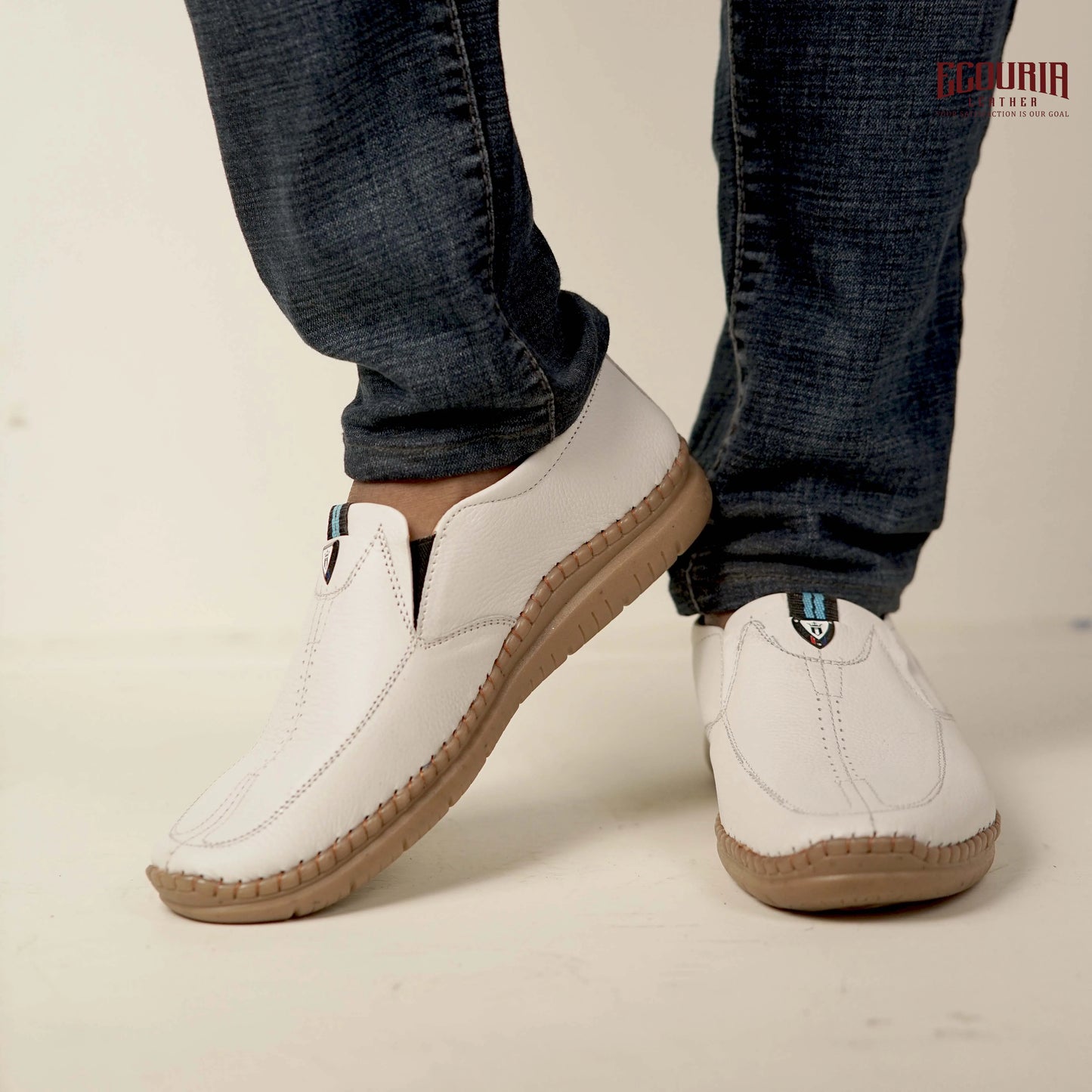 Ecouria Leather Sacchi Comfort Slip-On Shoes for Men