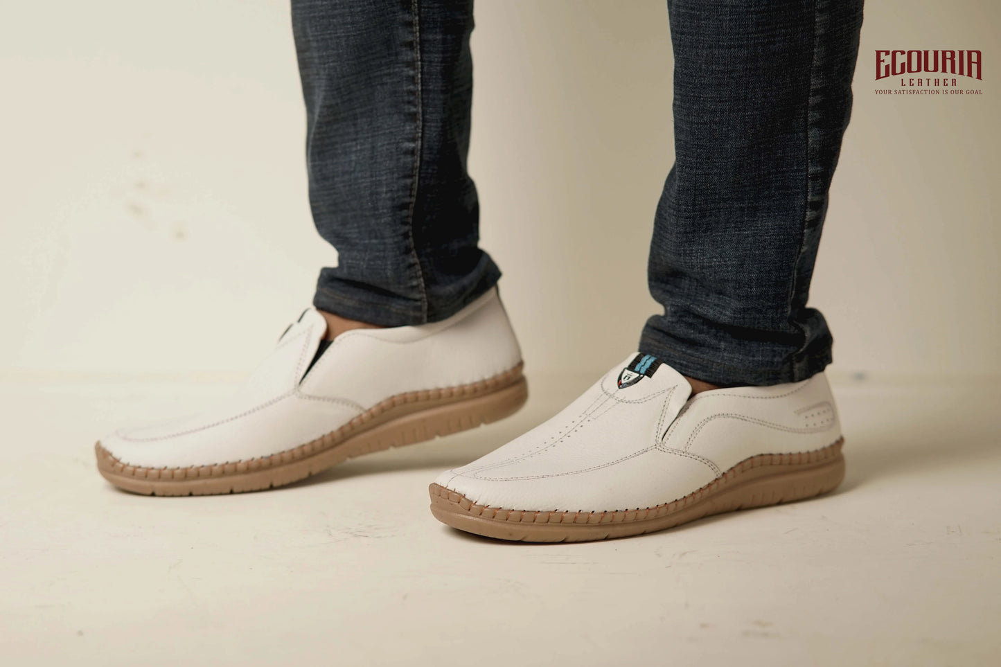 Ecouria Leather Sacchi Comfort Slip-On Shoes for Men