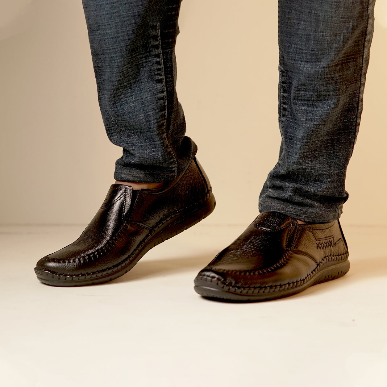 Ecouria Leather Sacchi Comfort Slip-On Shoes for Men